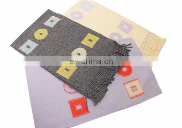 2016 new style square jacquard scarf winter woolen thick lambs wool lady shawl