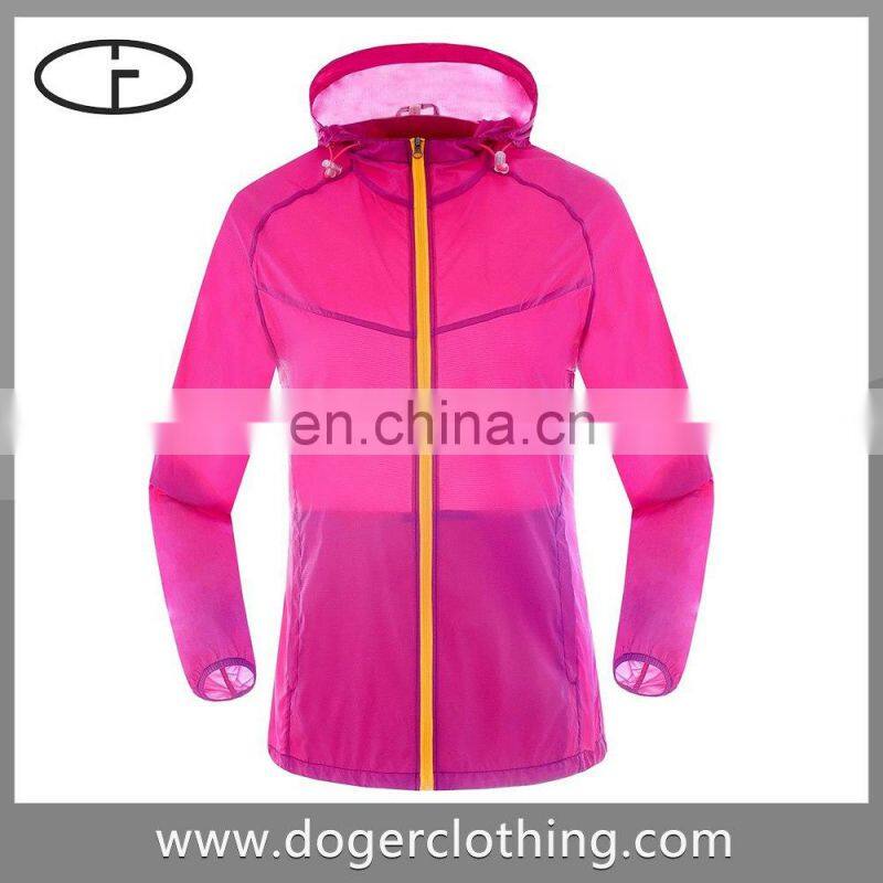 Newest wholesale custom hooded women jacket spring 2016