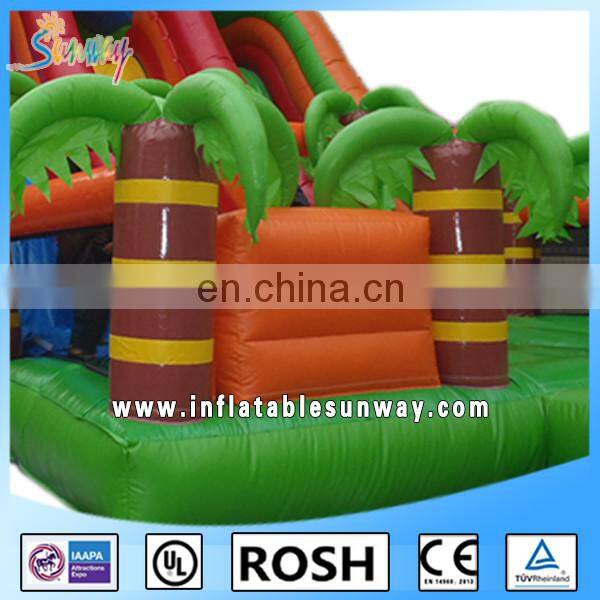 SUNWAY inflatables water slides,corkscrew inflatable pool slide for sale,2016 pvc inflatable slide