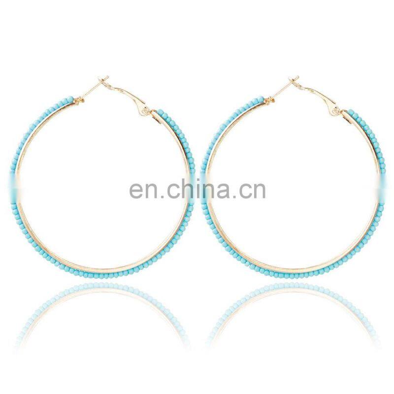 Hotselling fashion fish hook round earrings