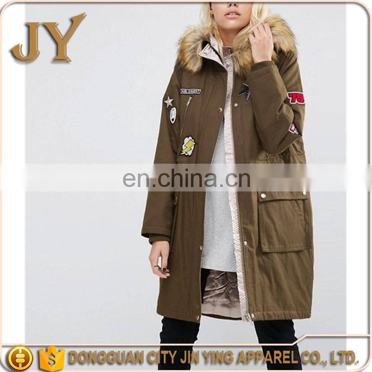 2017 Parka Women Clothing Faux Shearling Jackets Faux Fur Jackets Zip Fastening Coats Jin Ying Apparel Custom Clothing