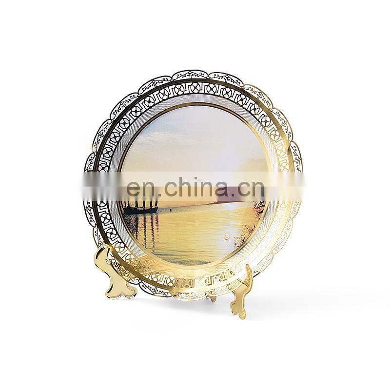 Custom 2017 hot sale company souvenir stainless steel metal plate