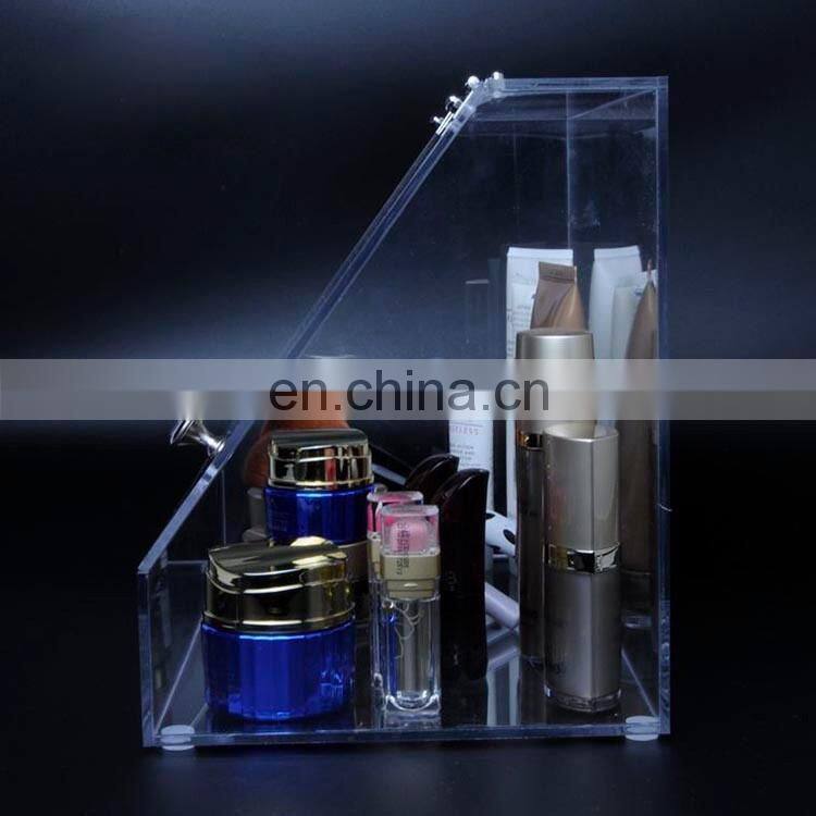 High transparent acrylic cosmetic storage display boxes