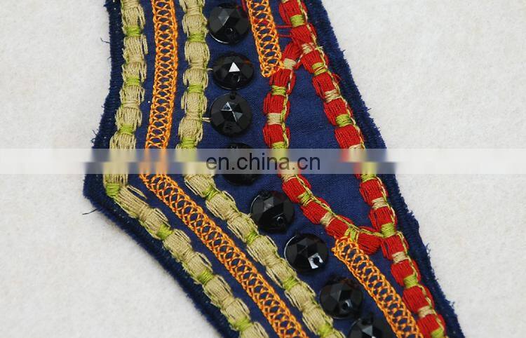 Rhinestone Collar national style decorated neck line