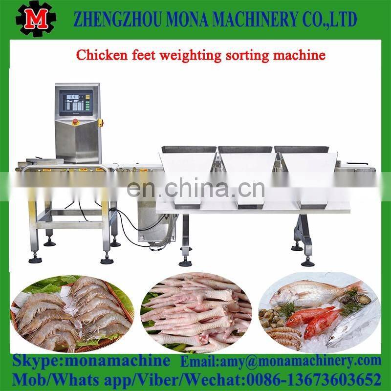 automatic weight sorting /grading machine fo chicken parts / chicken drumstick/ chicken feet