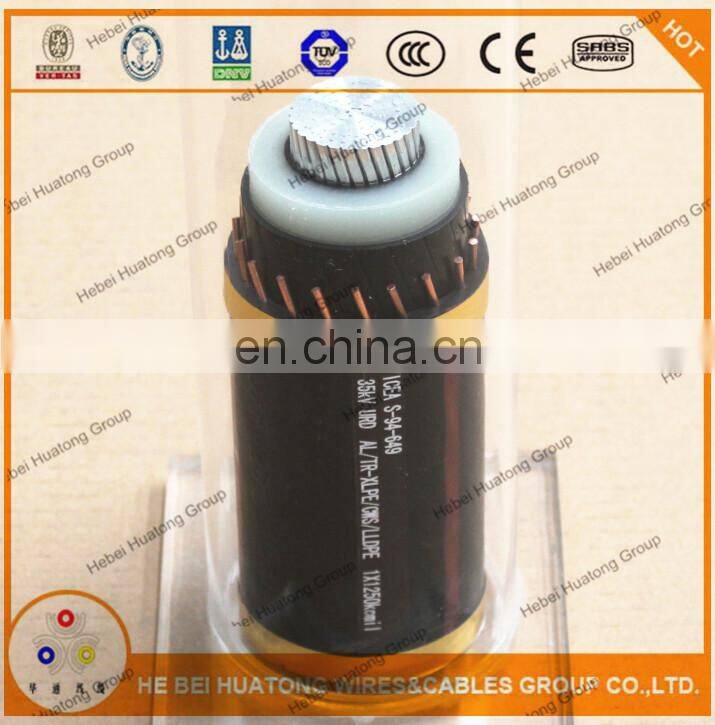 UL listed 5kv 15kv 25kv 35kv trxlpe insulation 750mcm URD cable