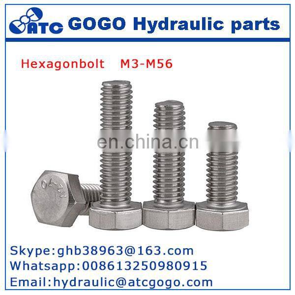 DIN933 Stainless steel hex head bolts M3-M56