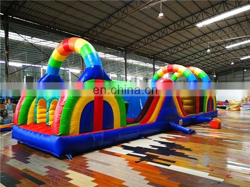 Kids outdoor kids obstacle inflatable course equipment for sale