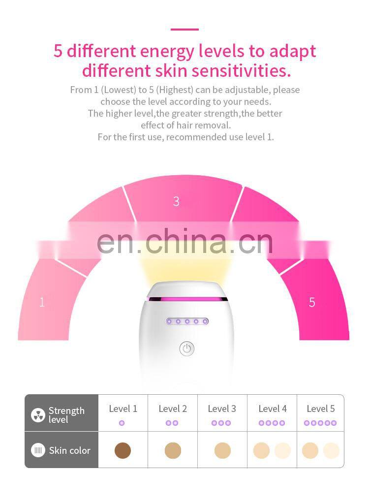 Home use permanent facial hair laser removal machine for women 350,000 flashes