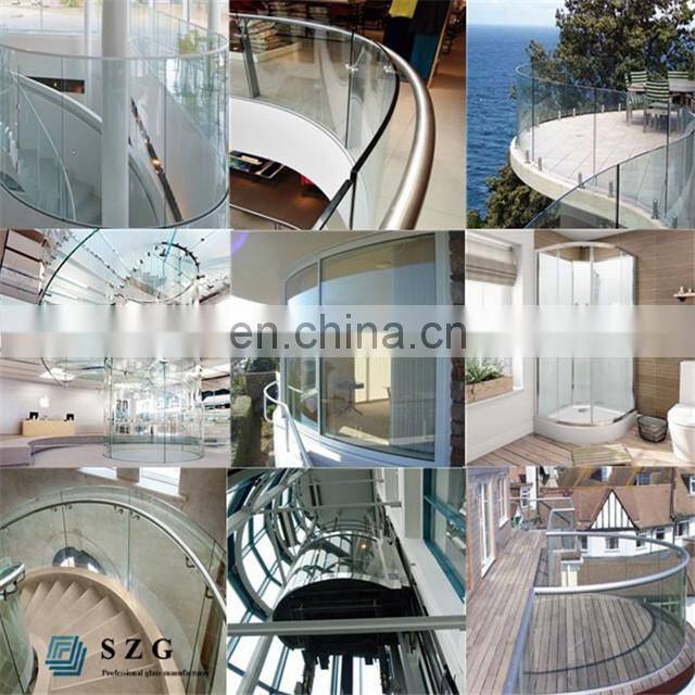 China factory safety 5mm 6mm 8mm 10mm 12mm 15mm curved tempered glass price