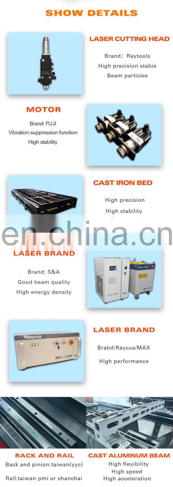 Made in China 1500w fiber laser cutter metal fiber laser cutter machinery