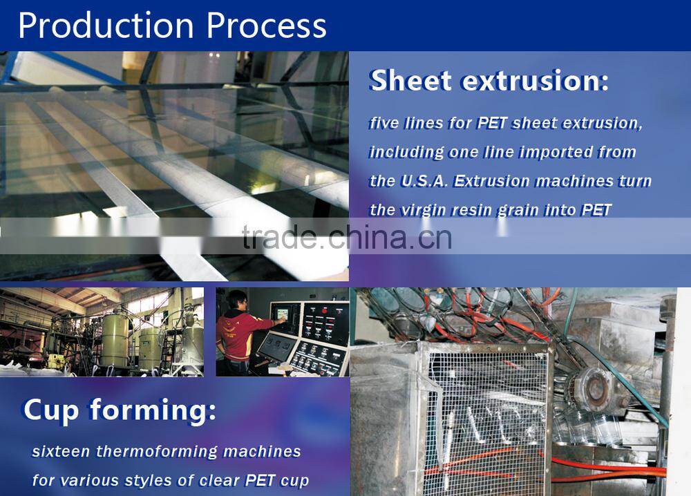 New design all kinds multifunctional disposable customized plastic PET cups and container with lids for cold beverage and food