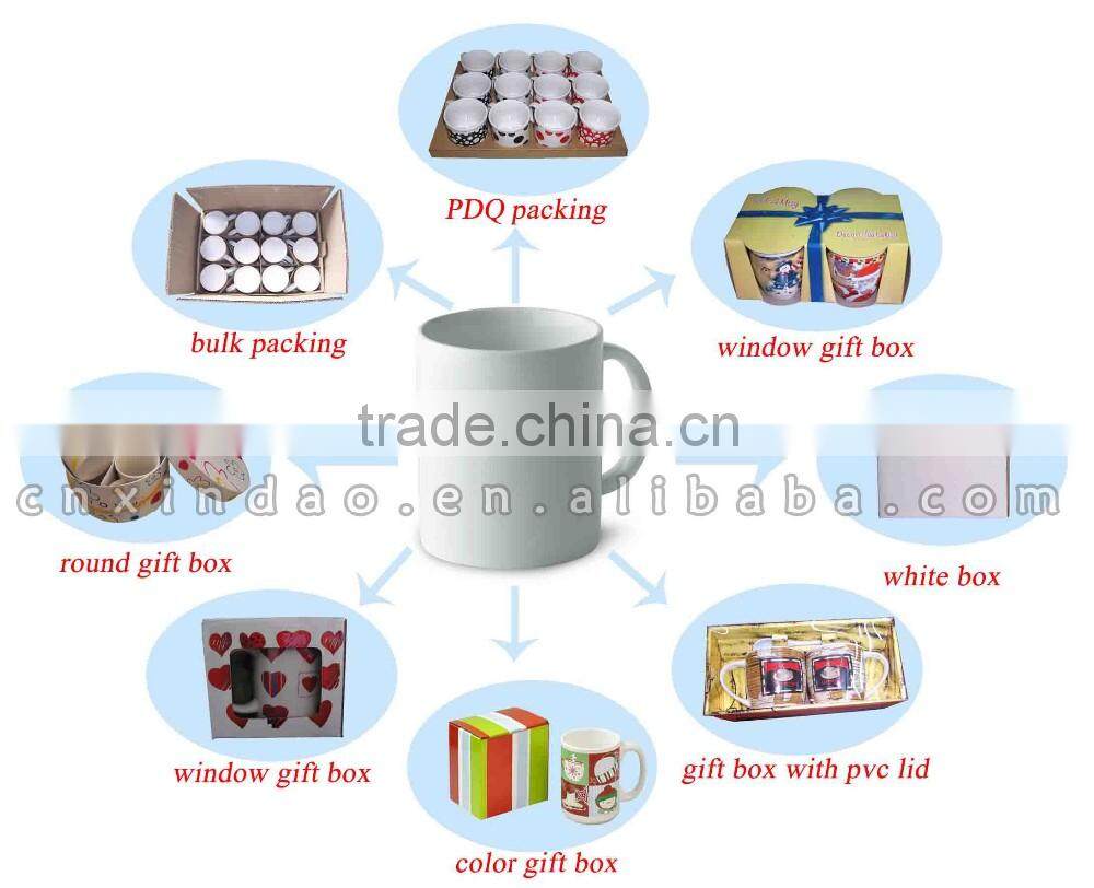 Belly Shape Hot Sale Red Porcelain Promotion Gift Travel Cup for Milk Water Cup