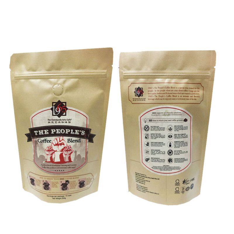 Customized Resealable Matte Frosted Stand Up Doypack Pouches Powder Packaging Loose Moringa Flower Tea Leaf Plastic Bags