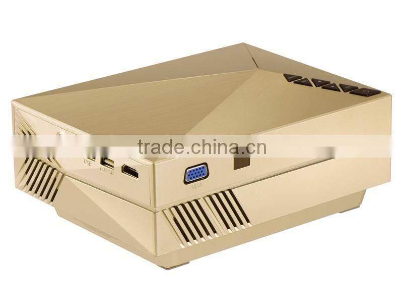 2015 Original GM60 Cheap Projector 1000 Lumens 1920 x 1080 Video USB VGA SD Home Video GM 60 HDMI Projector Beamer White Gold