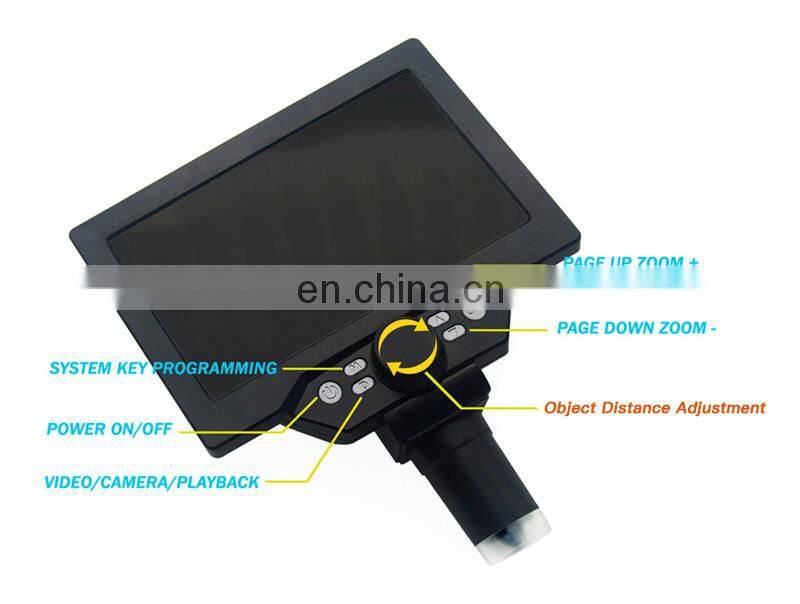 12MP 1200X 1080F High Definition 7" LCD Display Adjustable Angle 8 LEDs G1200 Standard Version Digital Microscope