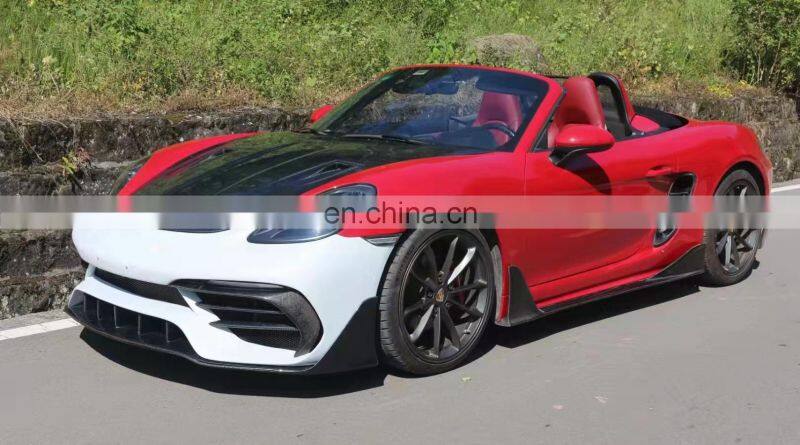 Runde Resin Or Carbon Fiber Material For Porsche Boxster 718 PD Style Body Kit Front Bumper Side Skirt Rear Lip Spoiler Fender