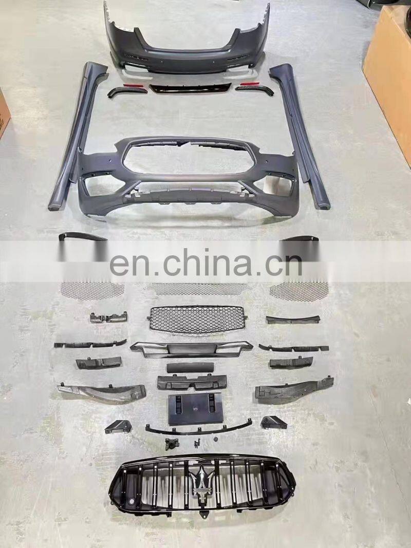 Runde Car Modification PP Material For Maserati Quattroporte UpgradeTrobo Style Body Kit Front Bumper Rear Bumper Side Skirt