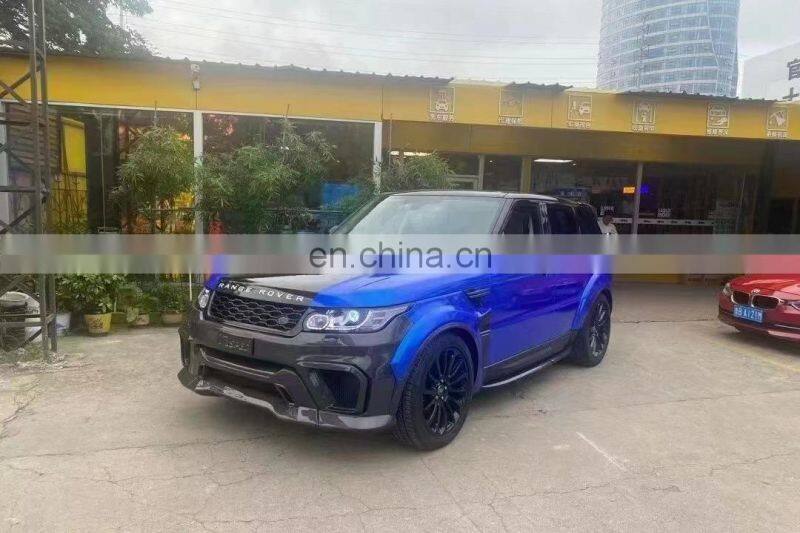 Runde ASPEC Style CF& FRP Wide Body Kit Front Bumper Rear Bumper Side Skirt Fender For Land Rover RANGE ROVE SPORT 2014-2018