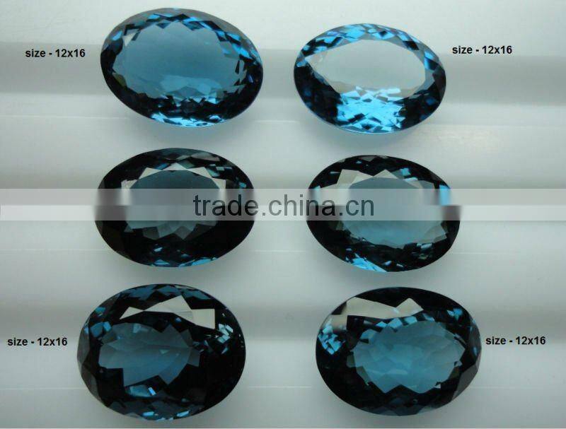 Checker board London blue topaz