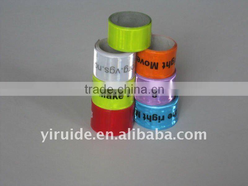 Factory price Fashion design Armband Reflective Slap Wrap Slap strip CE &EN13356