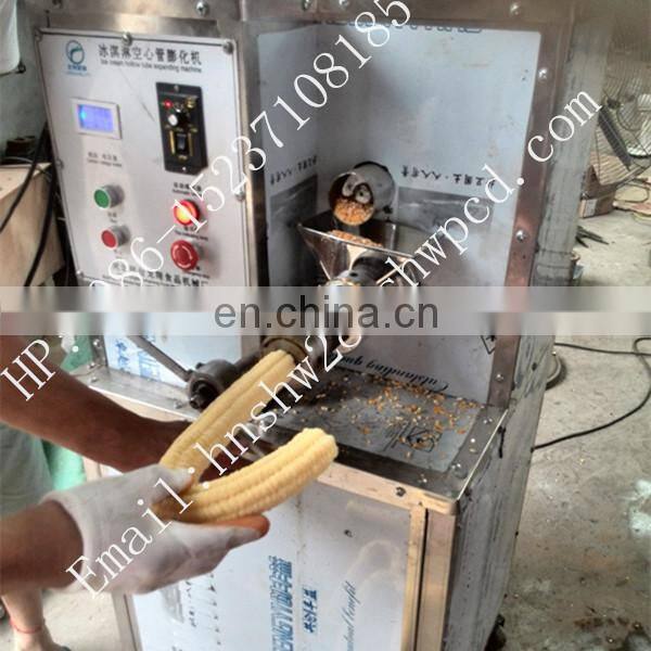 puffed corn snacks making machine hollow tube J shape corn snack extruder