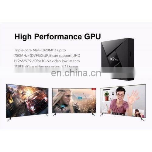tv-box octacore TX9 Pro Amlogic S912 2G16G Android box 7.1 With 2.4g wifi support iptv youtube netflix set top box