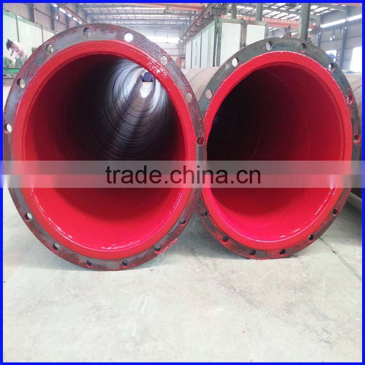 Flange connection inside PE plastic coated hot water transfer steel pipe
