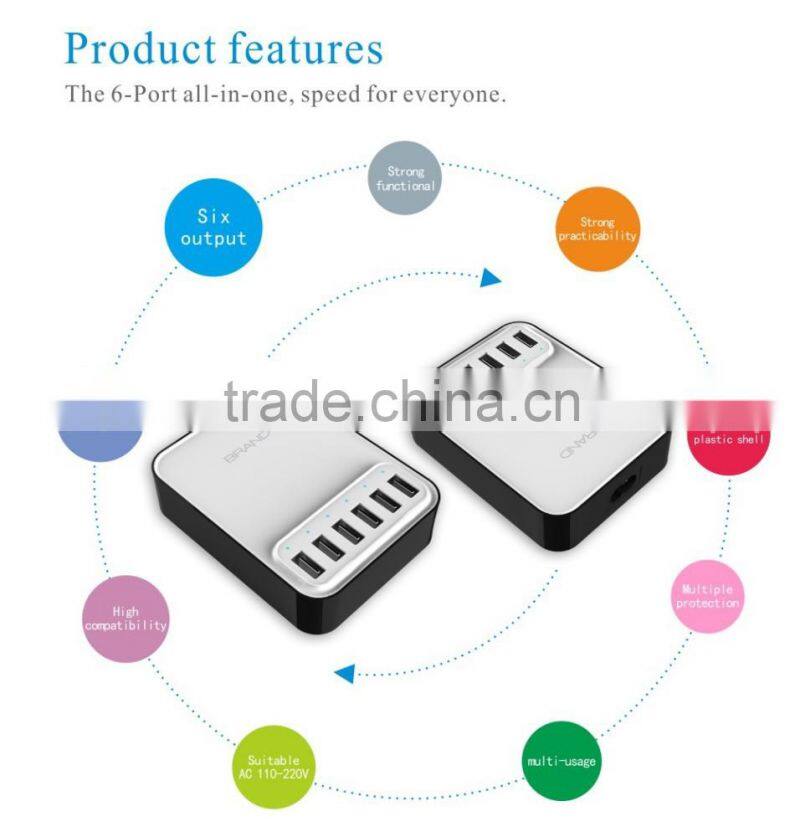 Hot sale Multi-Port USB Charger with 40W(5V/8A) from Trulyway