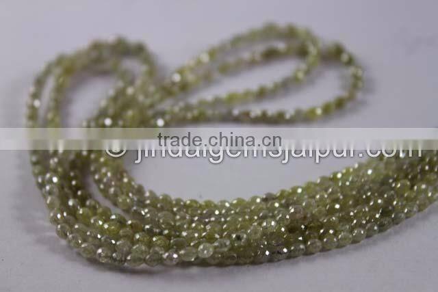 Yellow Diamond Faceted Barrel Beads AAA Quality
