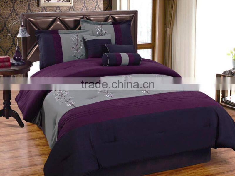 china cotton flower microfiber embroidered duvet cover comforter set
