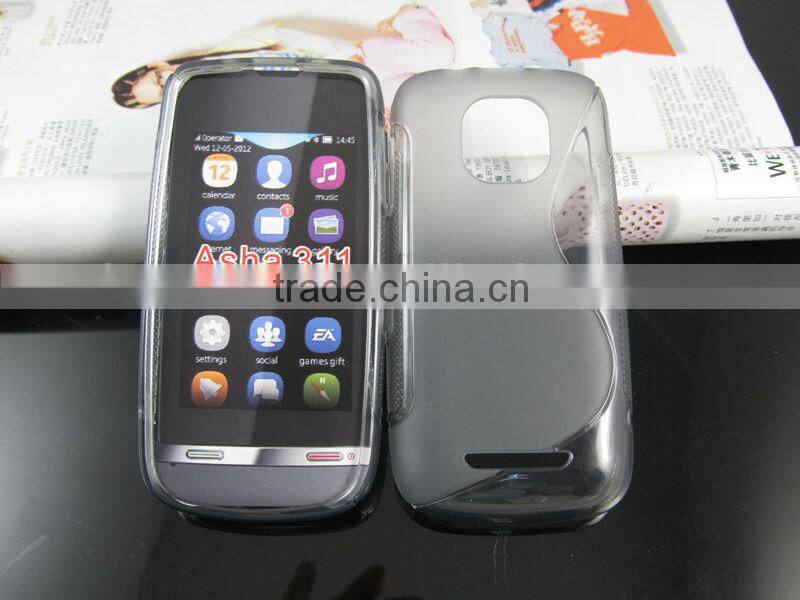 Wave line silicone phone case for Nokia ASha 3110