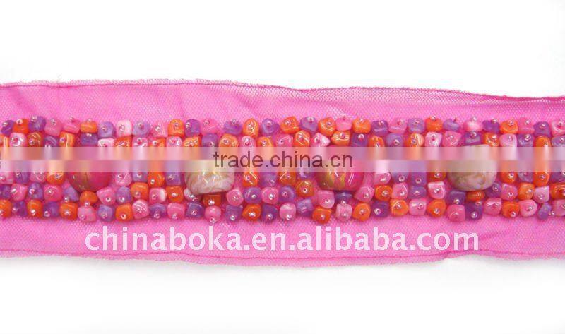 New design pretty stone mesh lace for garment