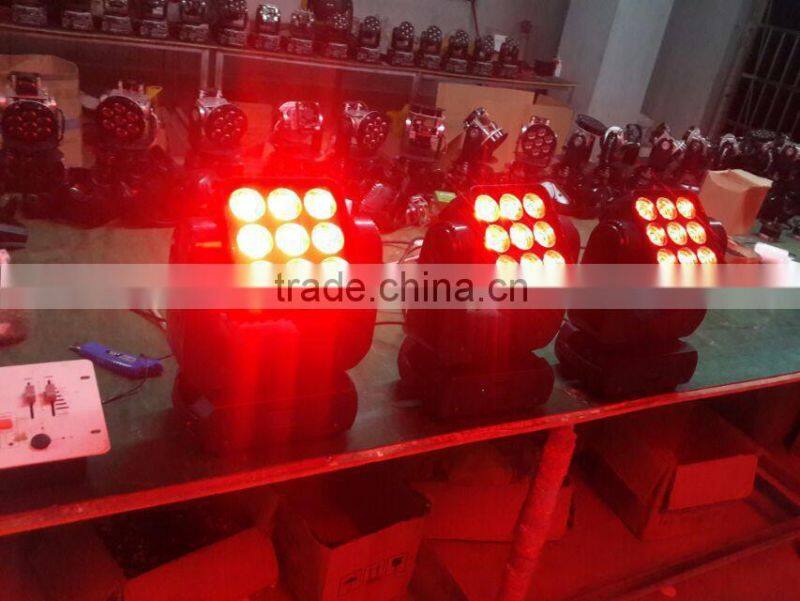 Led Matrix beam 9 x 10W led moving head stage lighting , stage LED 9x10w led moving head beam, RGBW led beam moving head light
