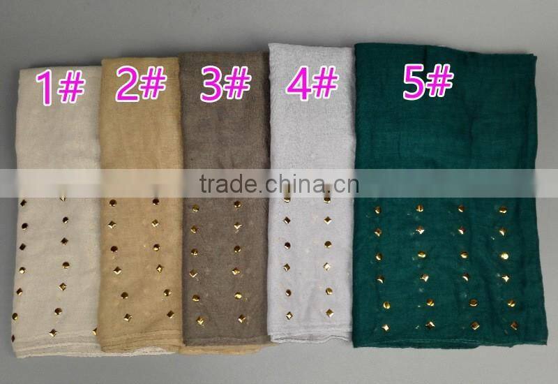 Trend All-match Rhinestud Fixed Muslim Women Head Hijab Shawl