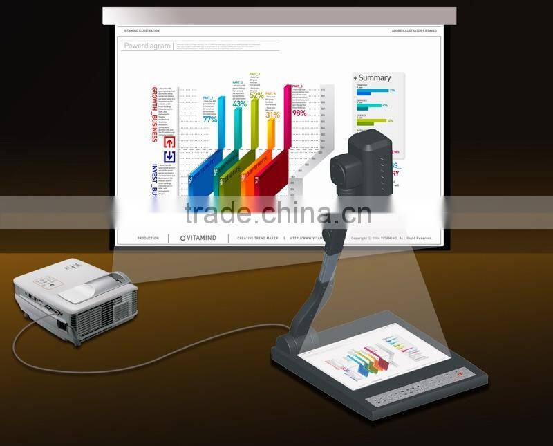 Foldable A4 paper portable document camera high definition digital visualizer with VGA interface