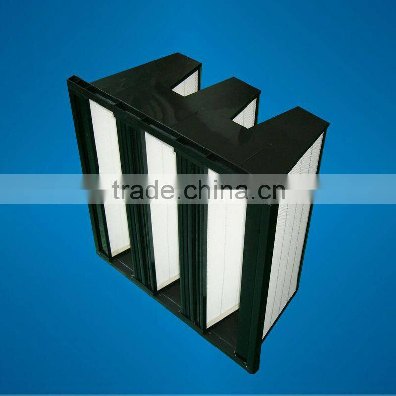 3V-bank mini-pleat HEPA air filter