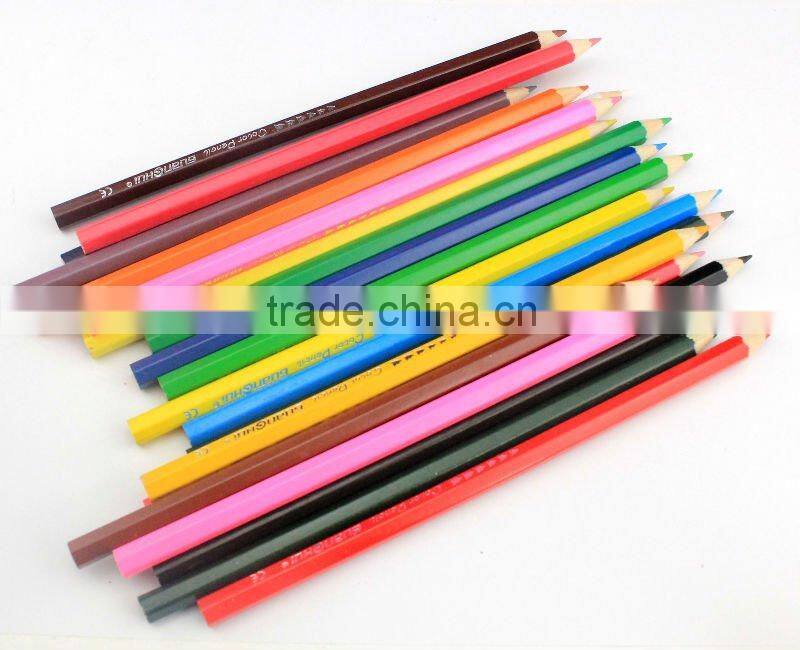 7"inch standard multi rainbow color wooden colored lead pencil in colored printing tube box 24pcs set