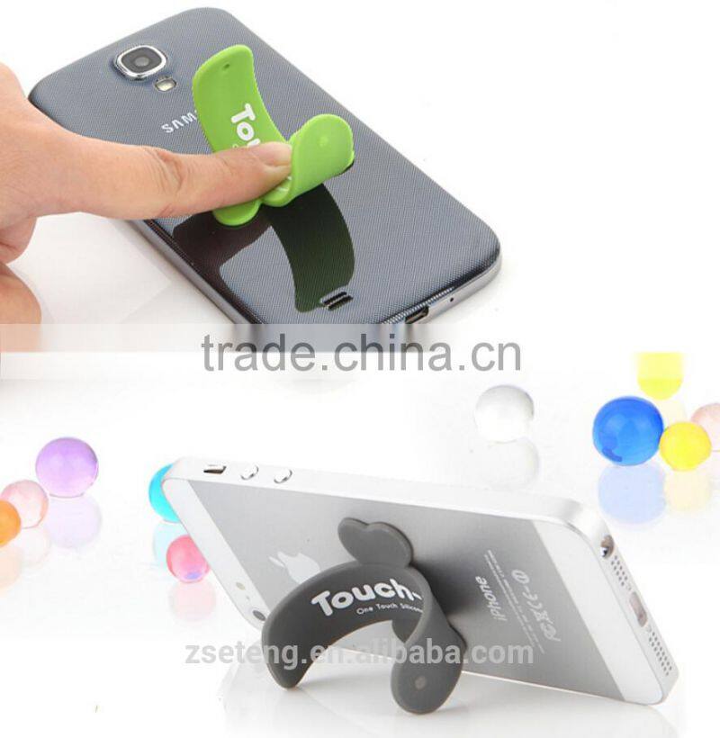 HOT Selling Custom-logo silicone cell phone stand