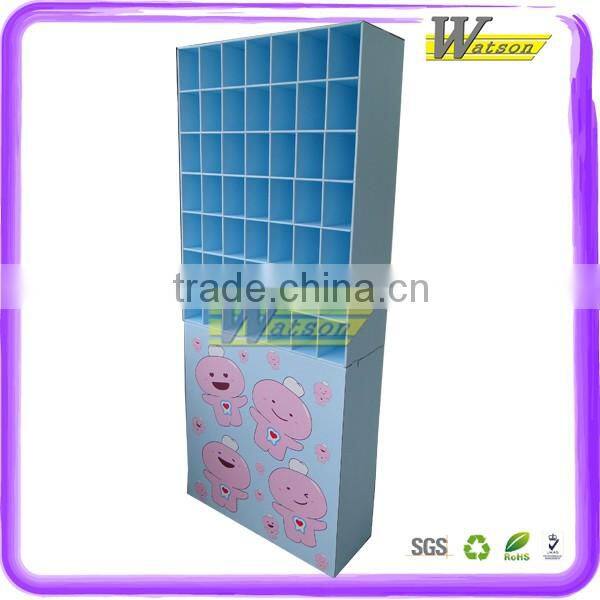 Strong structure custom cardboard compartment display rack for babies' bottles retail