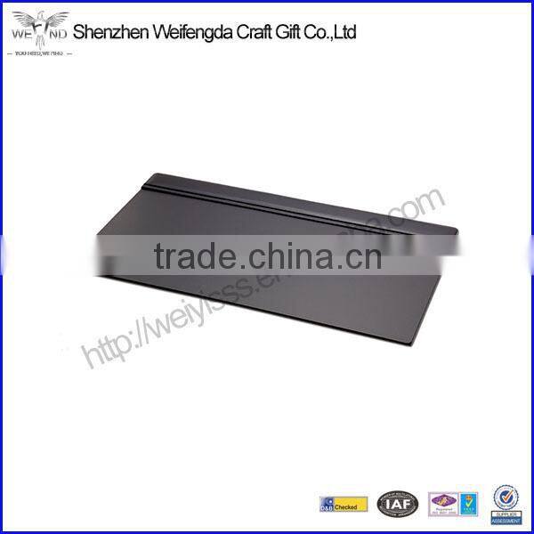 Genuine Top-grain Leather Top-rail desk pad features with a matching felt bottom