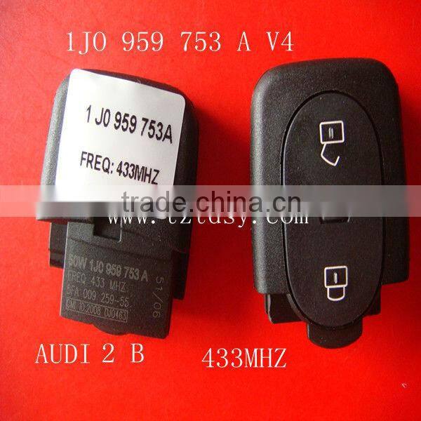 Tongda top quality key remote 3 Button remote key( 1JO 959 753b) V4 433MHZ for Au-di