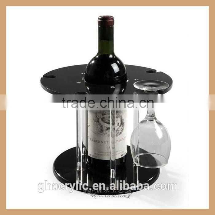 black color acrylic wine stand display rack