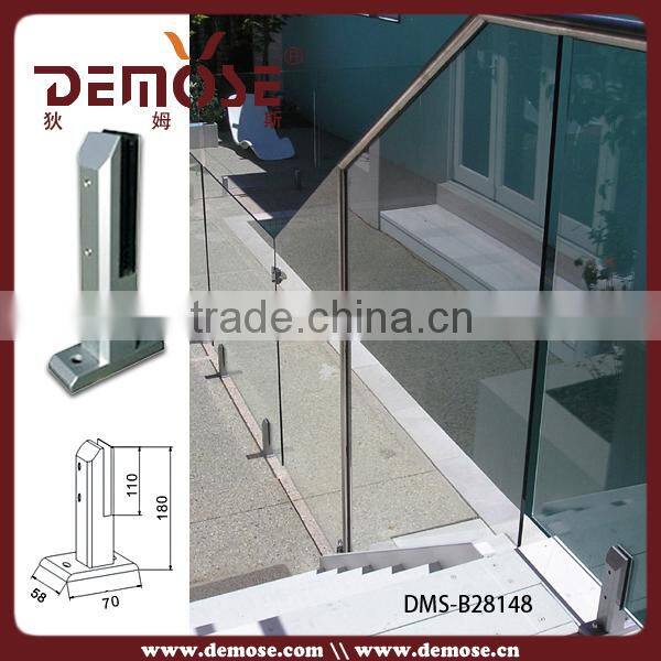 floor mounted stainless glass spigot clamp