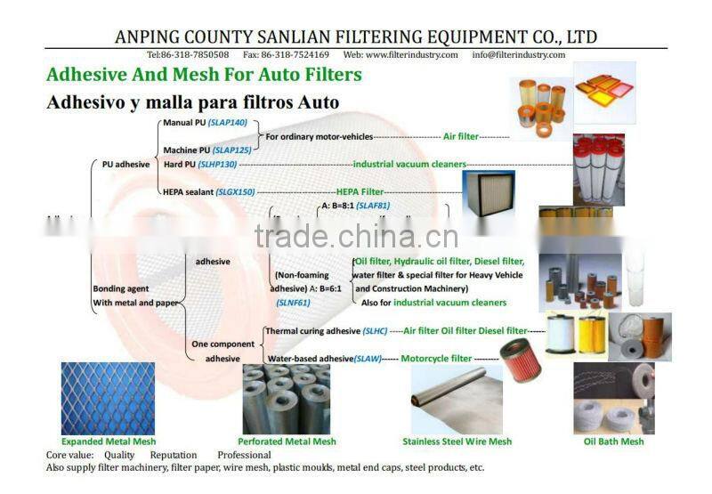 heat temperature curing adhesive/glue for oil filter