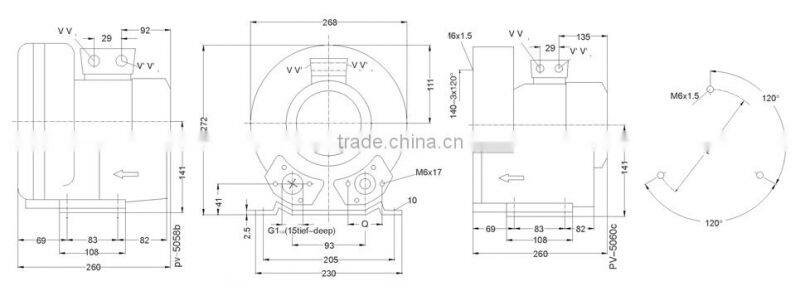 2RB310 H06 0.55KW Ring blower