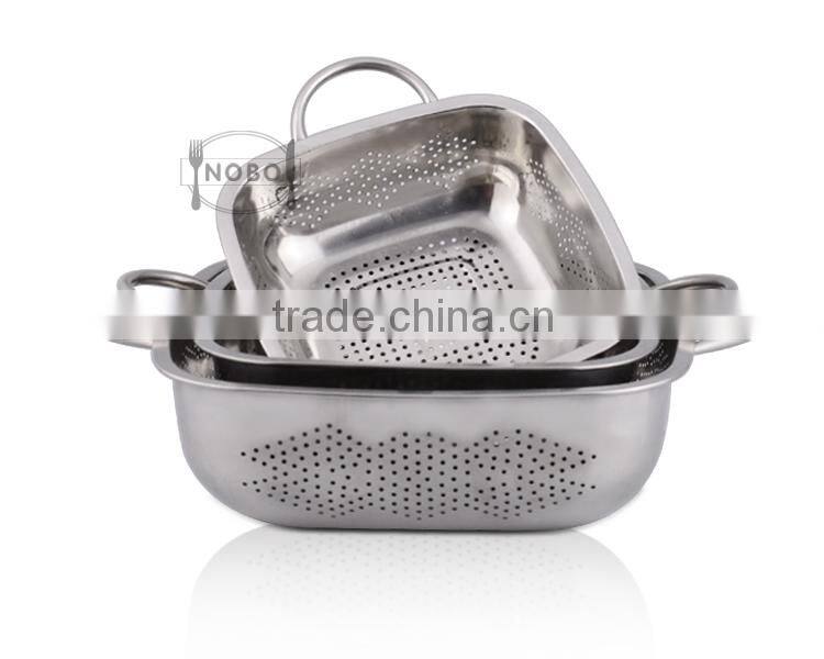 Chaozhou Nobo stainless steel colander with handle
