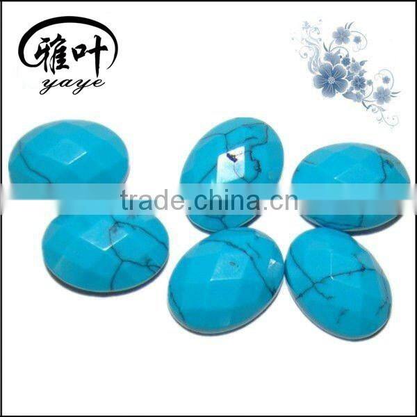 Fashion Gemstone Faceted Turquoise Cabochons Cut