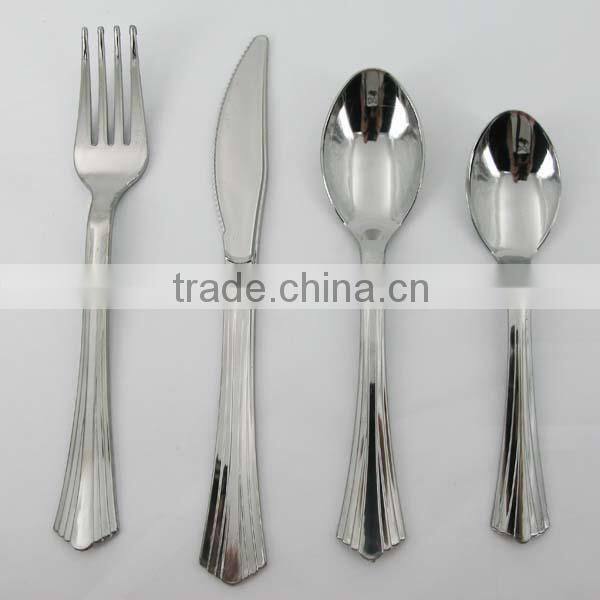 Disposable Plastic Silver Cutlery Set