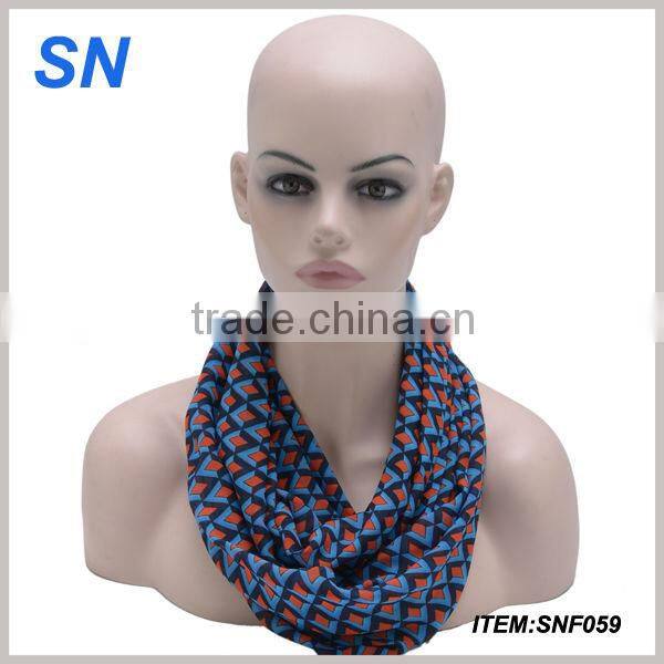 lastest spring fashion grid infinity scarf